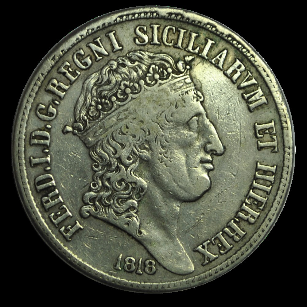 ROYAUME DE NAPLES - FERDINAND IV 120 Grana 1818 Naples monnaies royaume de naples ferdinand iv 120 grana 1818 naples