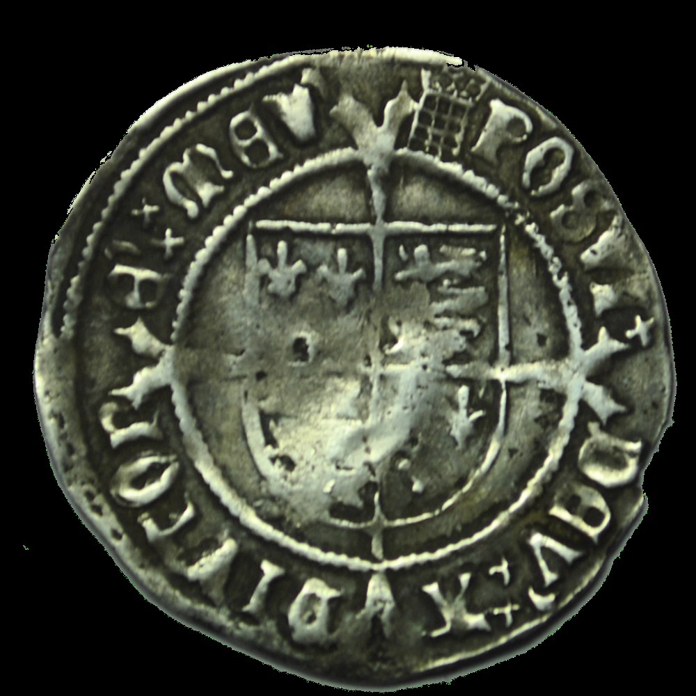 Henry VIII avec portrait d'Henry VII Gros d'argent 1509-1526 monnaies henry viii avec portrait henry vii gros argent 1509 1526