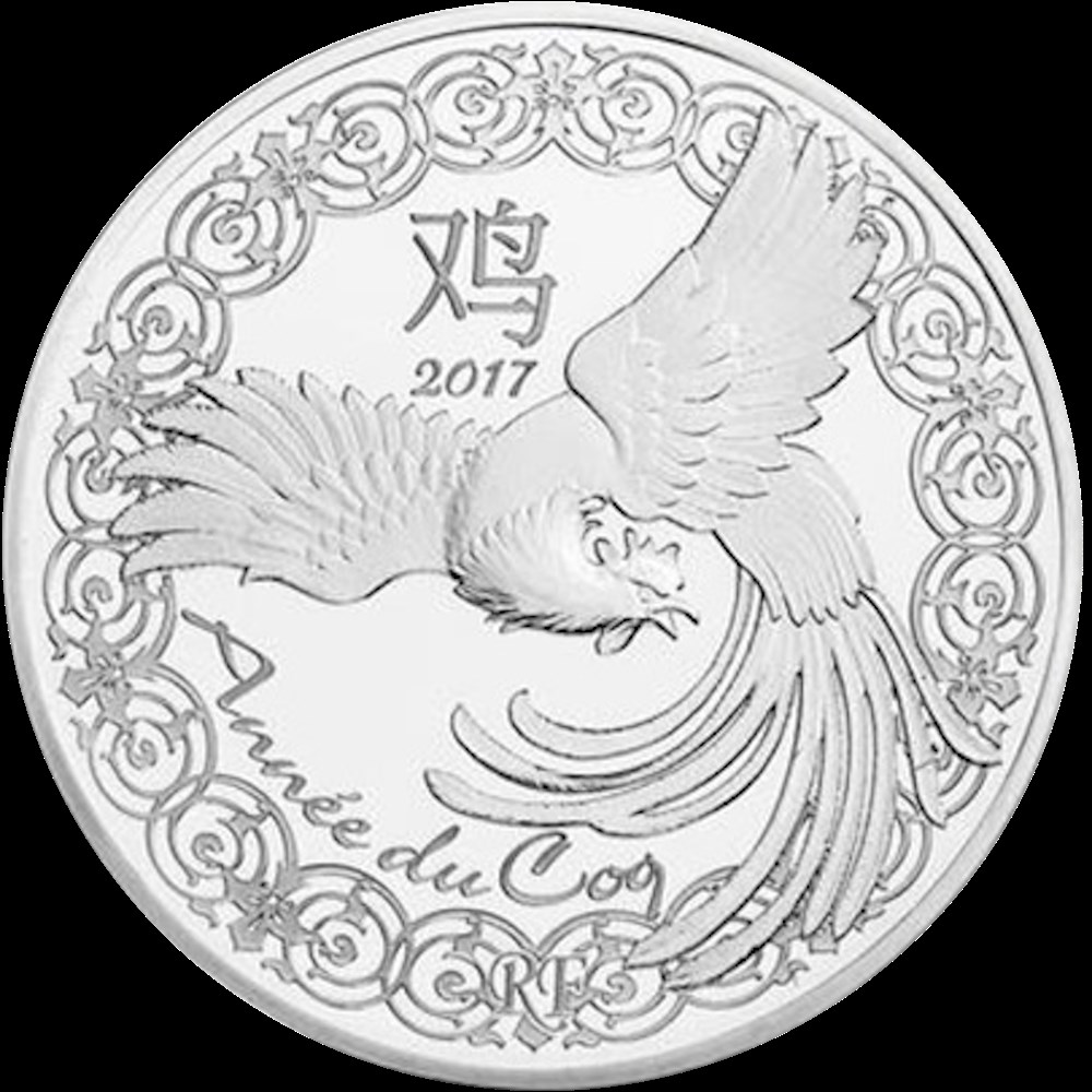 10 Euro Argent Année Du Coq 2017 monnaies 10 euro argent annee du coq 2017