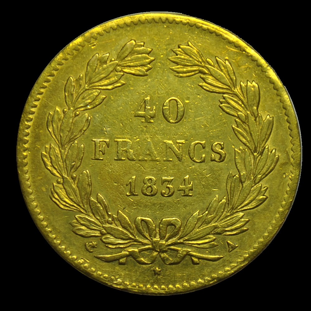 40 Francs Louis-Philippe 1834 A monnaies 40 francs louis philippe 1834 a