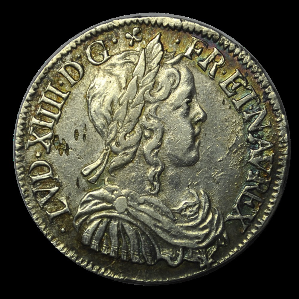 Louis XIV demi-écu à la meche longue 1650 N monnaies louis xiv demi ecu a la meche longue 1650 n