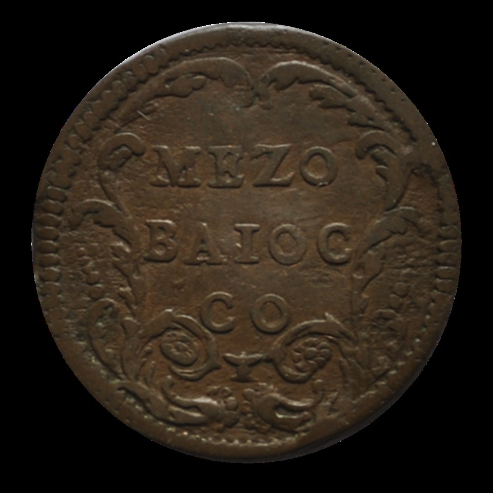 Innocent XI Demi Baiocchi 1682 monnaies innocent xi demi baiocchi 1682