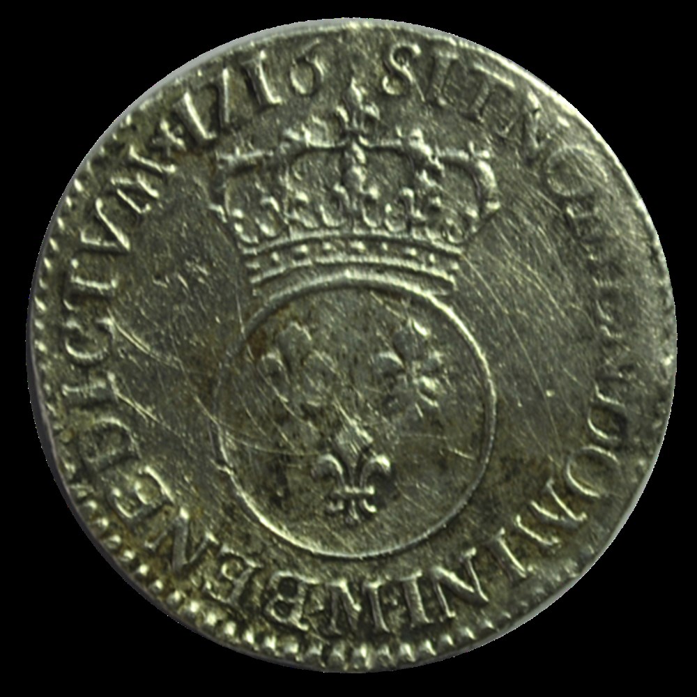 LOUIS XV Demi-écu dit vertugadin 1716 M monnaies louis xv demi ecu dit vertugadin 1716 m