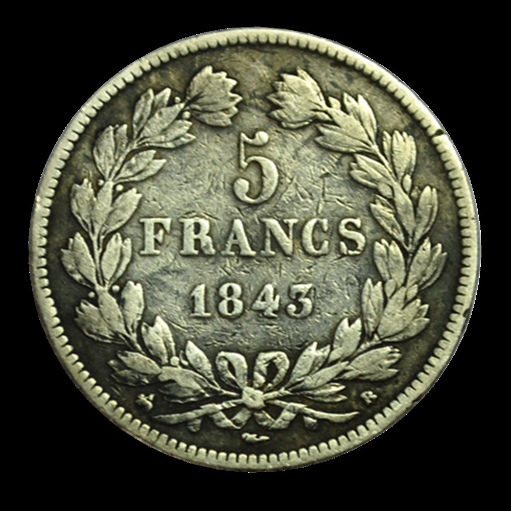 5 Francs Louis-Philippe 1843 BB monnaies 5 francs louis philippe 1843 bb