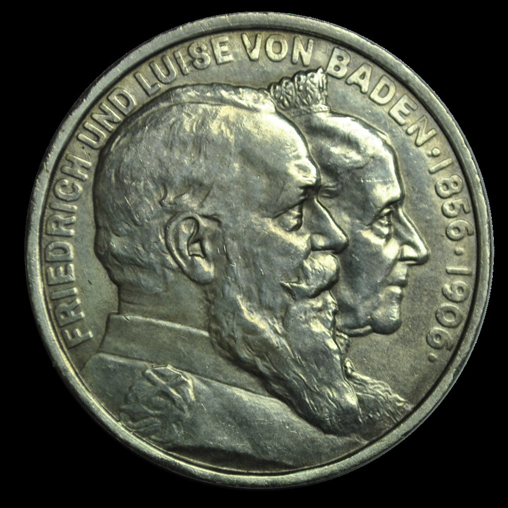 ALLEMAGNE - BADE 5 Mark noces d’or de Frédéric et Louise 1906 Karlsruhe monnaies allemagne bade 5 mark noces d or de frederic et louise 1906 karlsruhe