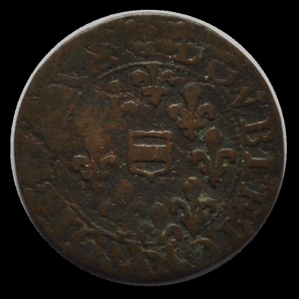 Berry - Boisbelle-Henrichemont - Maximilien de Béthume, Double tournois monnaies berry boisbelle henrichemont maximilien de bethume double tournois