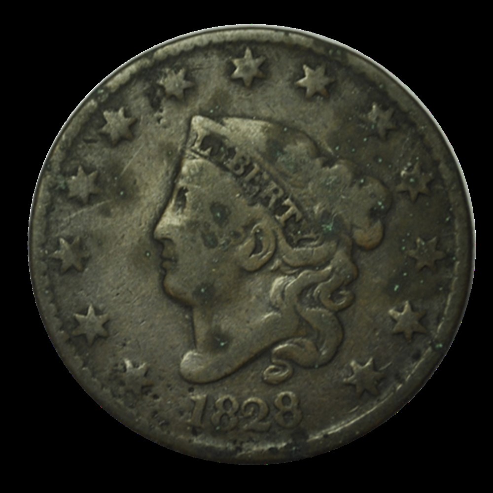 Large cent, tête à gauche 1828 Philadelphie monnaies large cent tete a gauche 1828 philadelphie