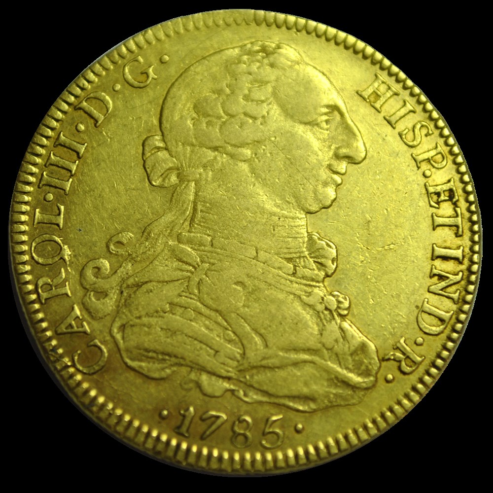 8 Escudos or Charles III d’Espagne 1785 Mexico monnaies 8 escudos or charles iii d espagne 1785 mexico