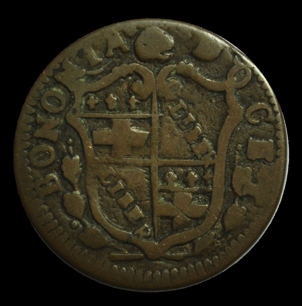 Demi Bolognigno États Pontificaux - Bologne 1719 monnaies demi bolognigno etats pontificaux bologne 1719