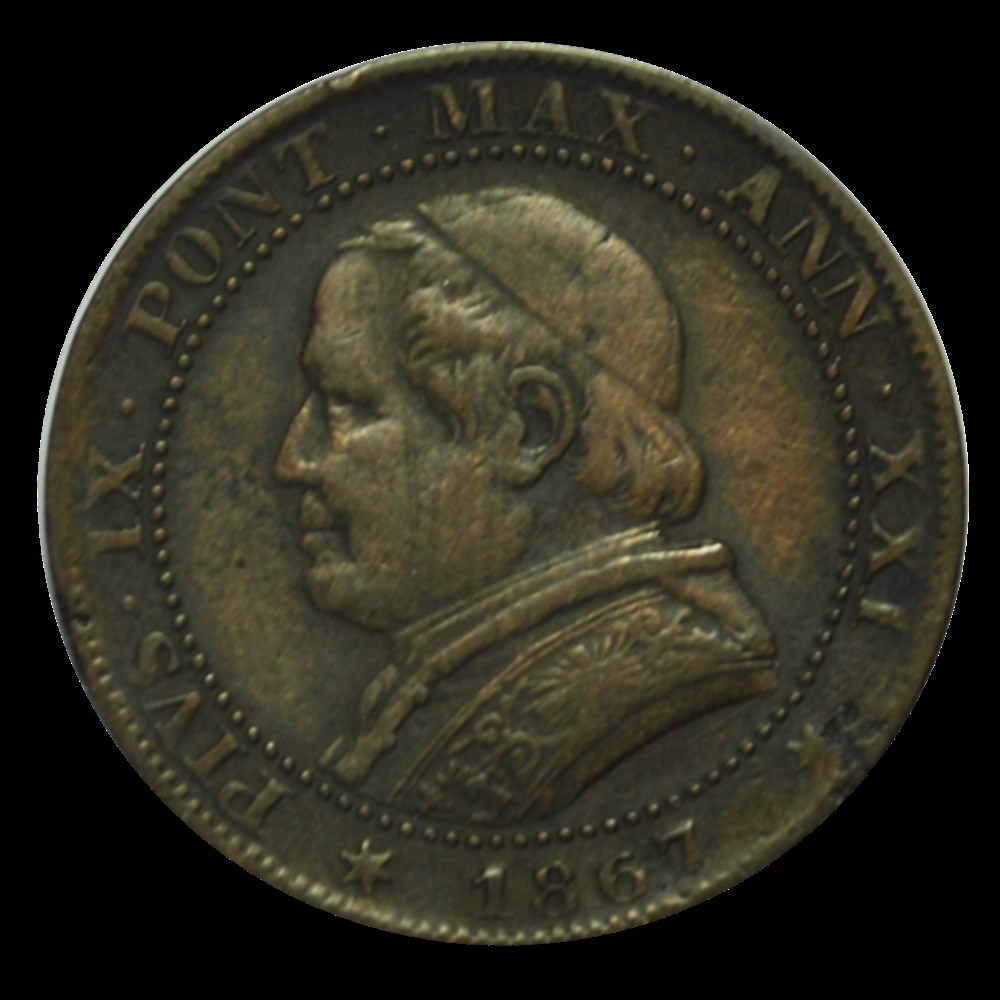 1 Soldo an XXI buste large 1867 R monnaies 1 soldo an xxi buste large 1867 r