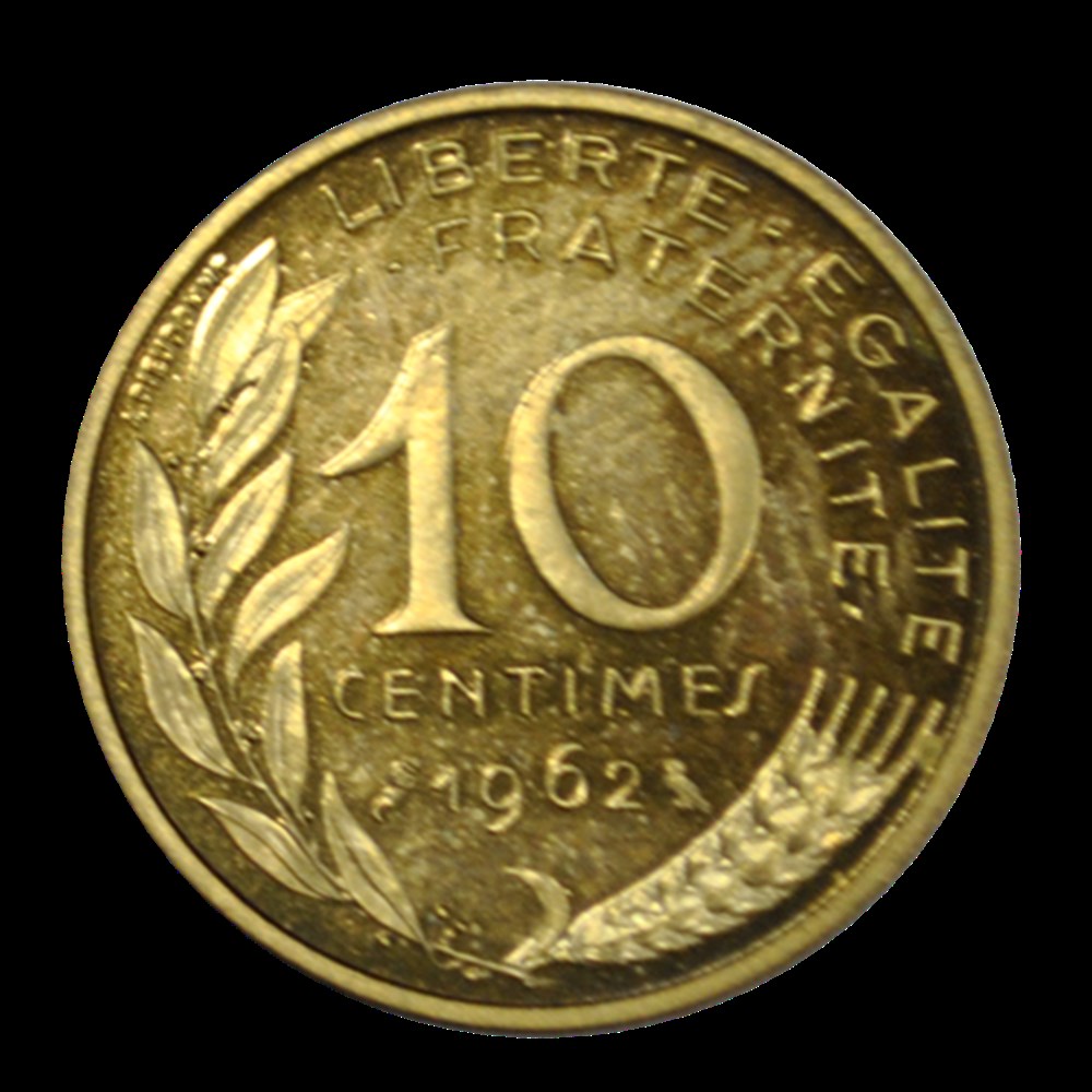 Piéfort de 10 centimes Marianne 1962 Paris monnaies piefort de 10 centimes marianne 1962 paris