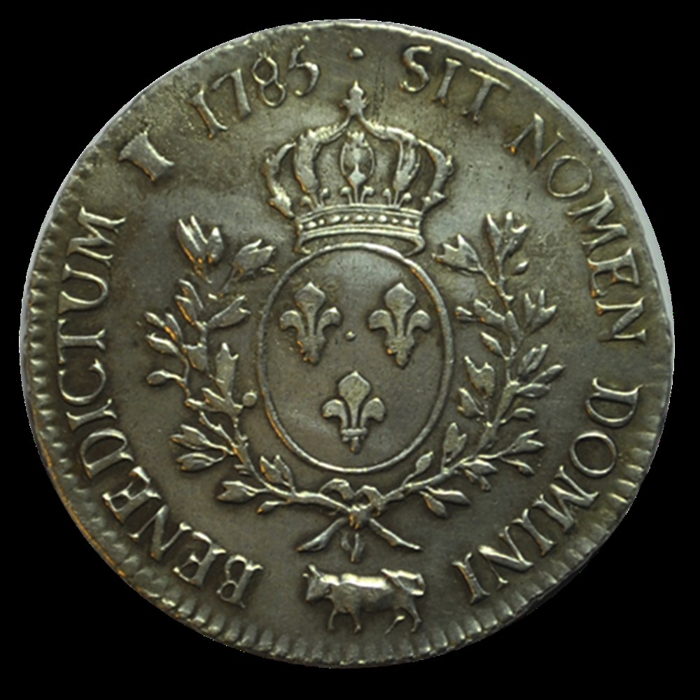 LOUIS XVI Écu dit aux branches d'olivier de Béarn 1785 Pau monnaies louis xvi ecu dit aux branches olivier de bearn 1785 pau