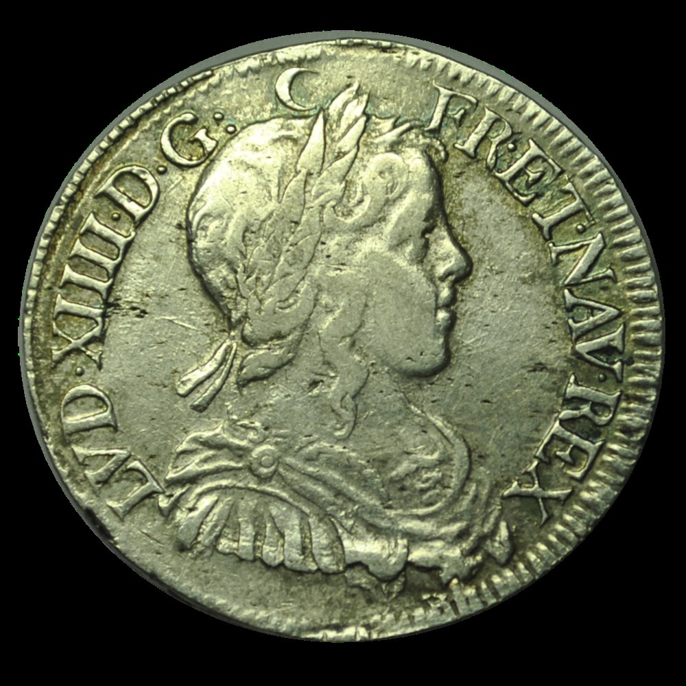 Louis XIV demi-écu à la meche longue 1650 9 monnaies louis xiv demi ecu a la meche longue 1650 9