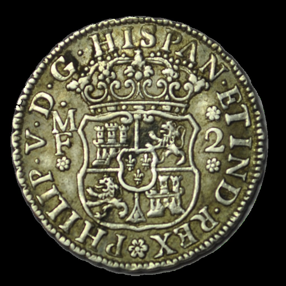 Mexique , 2 real Philippe V 1737 monnaies mexique 2 real philippe v 1737
