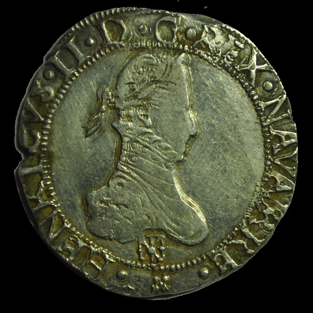 Navarre Henri II FRANC 1583 ST PALAIS monnaies navarre henri ii franc 1583 st palais