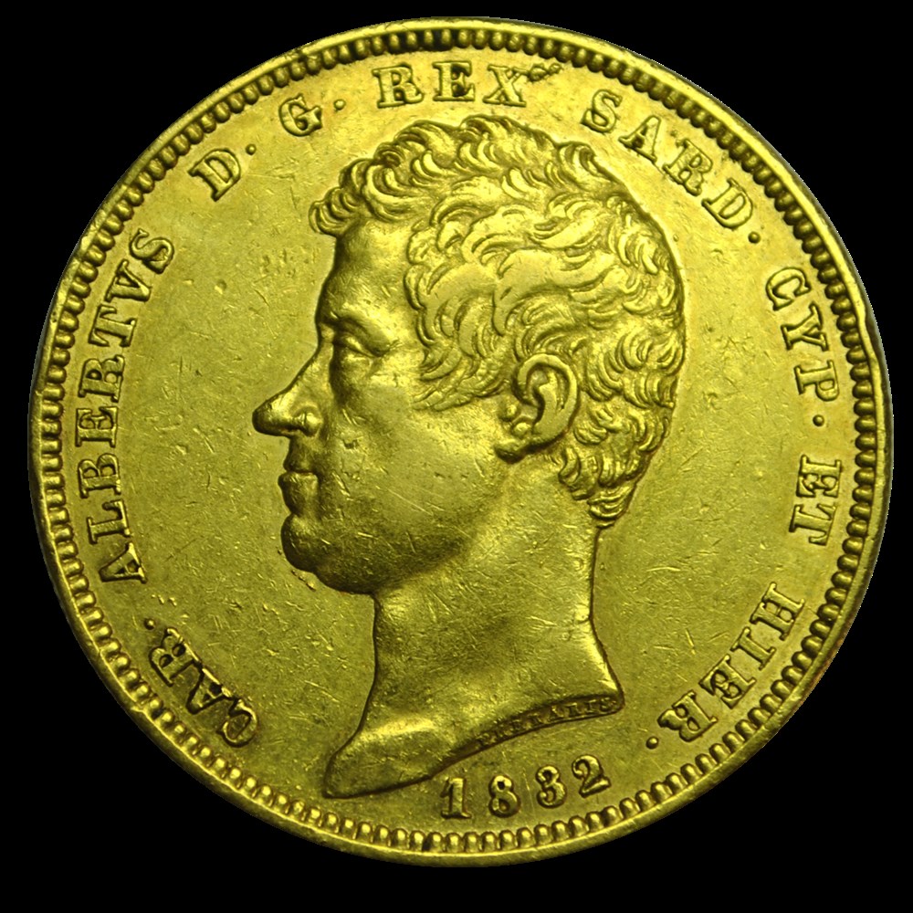100 Lire Charles-Albert roi de Sardaigne 1832 monnaies 100 lire charles albert roi de sardaigne 1832