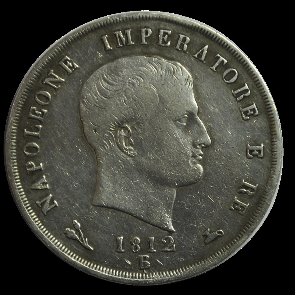 ROYAUME D'ITALIE - NAPOLÉON Ier 5 Lire 1812 Bologne monnaies royaume italie napoleon ier 5 lire 1812 bologne
