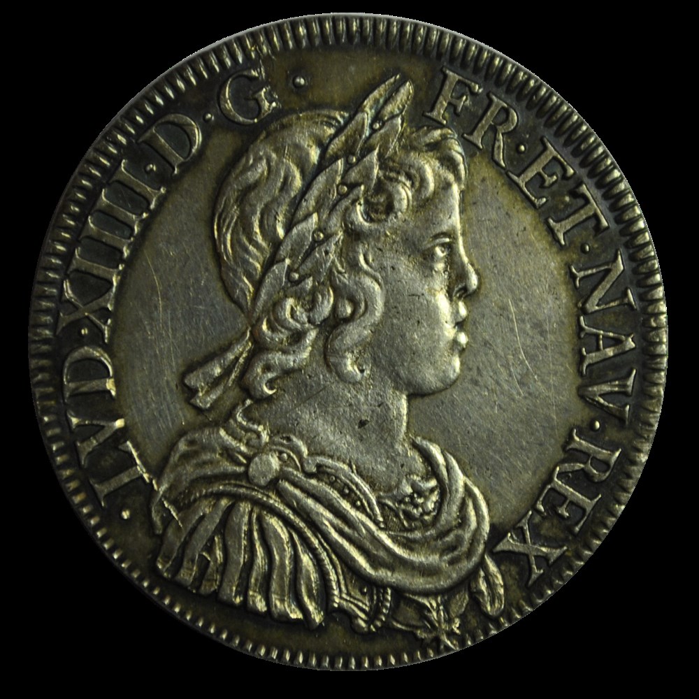 Louis XIV Demi-Ecu à la mèche courte 1644 A monnaies louis xiv demi ecu a la meche courte 1644 a