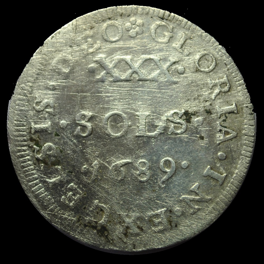 monnaies louis xiv xxx sols 1689 strasbourg