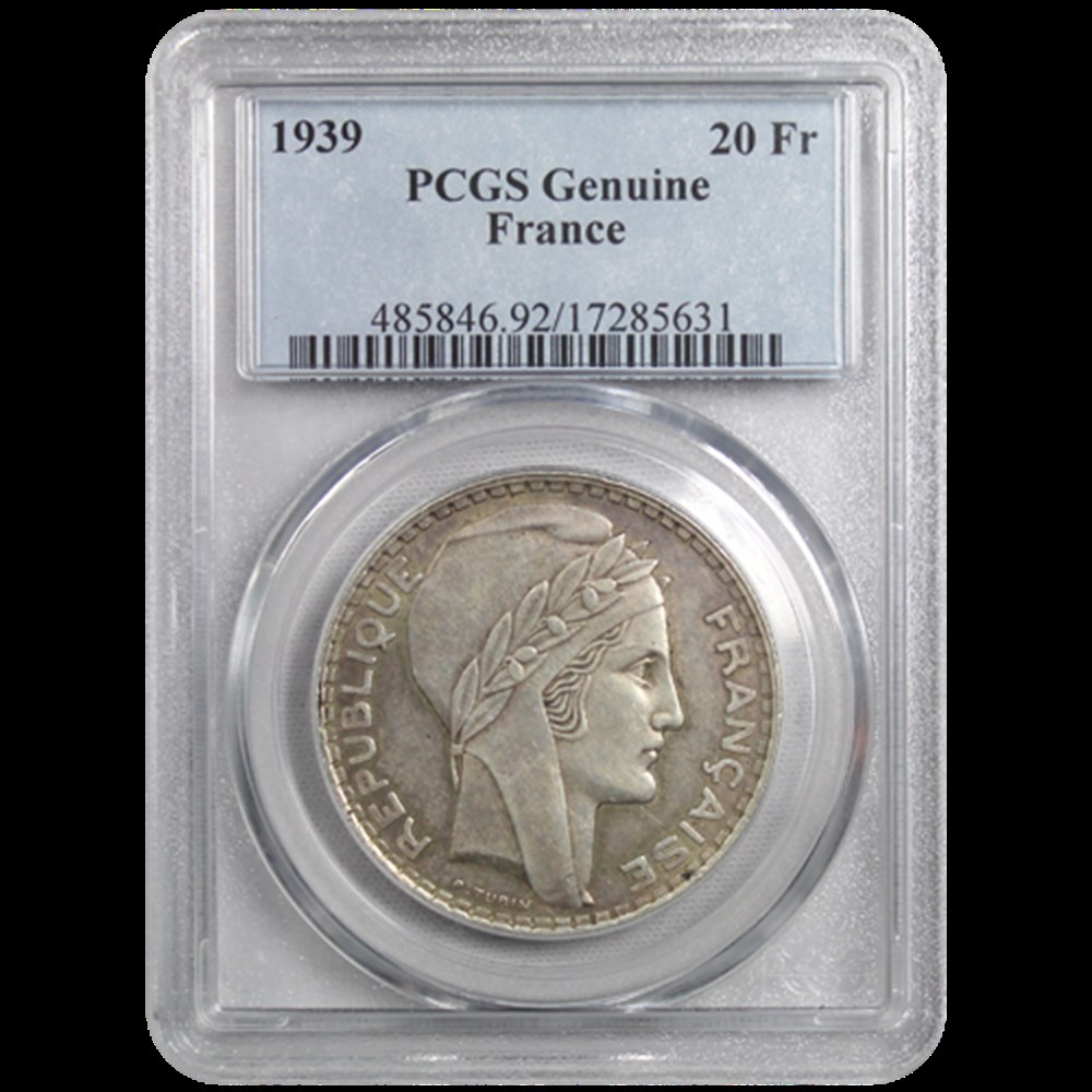20 Francs Turin 1939 monnaies 20 francs turin 1939