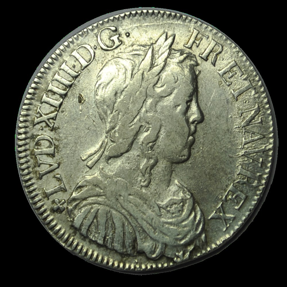 Louis XIV demi-écu à la meche longue 1649 F monnaies louis xiv demi ecu a la meche longue 1649 f