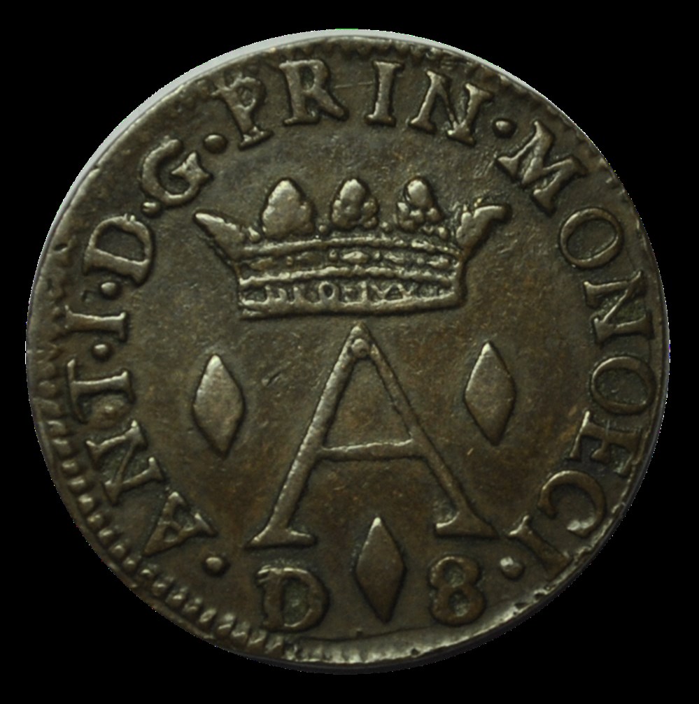 ANTOINE IER GRIMALDI 1720 8 deniers monnaies antoine ier grimaldi 1720 8 deniers
