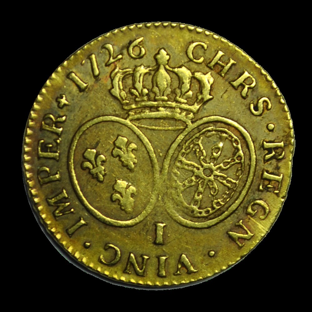 LOUIS XV Louis d'or dit aux lunettes 1726 Limoges monnaies louis xv louis or dit aux lunettes 1726 limoges