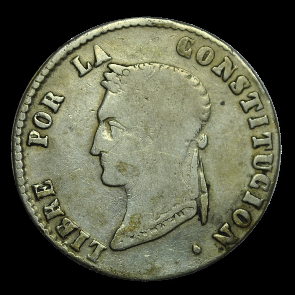 BOLIVIE 4 Soles Bolivar 1856 Potosi monnaies bolivie 4 soles bolivar 1856 potosi