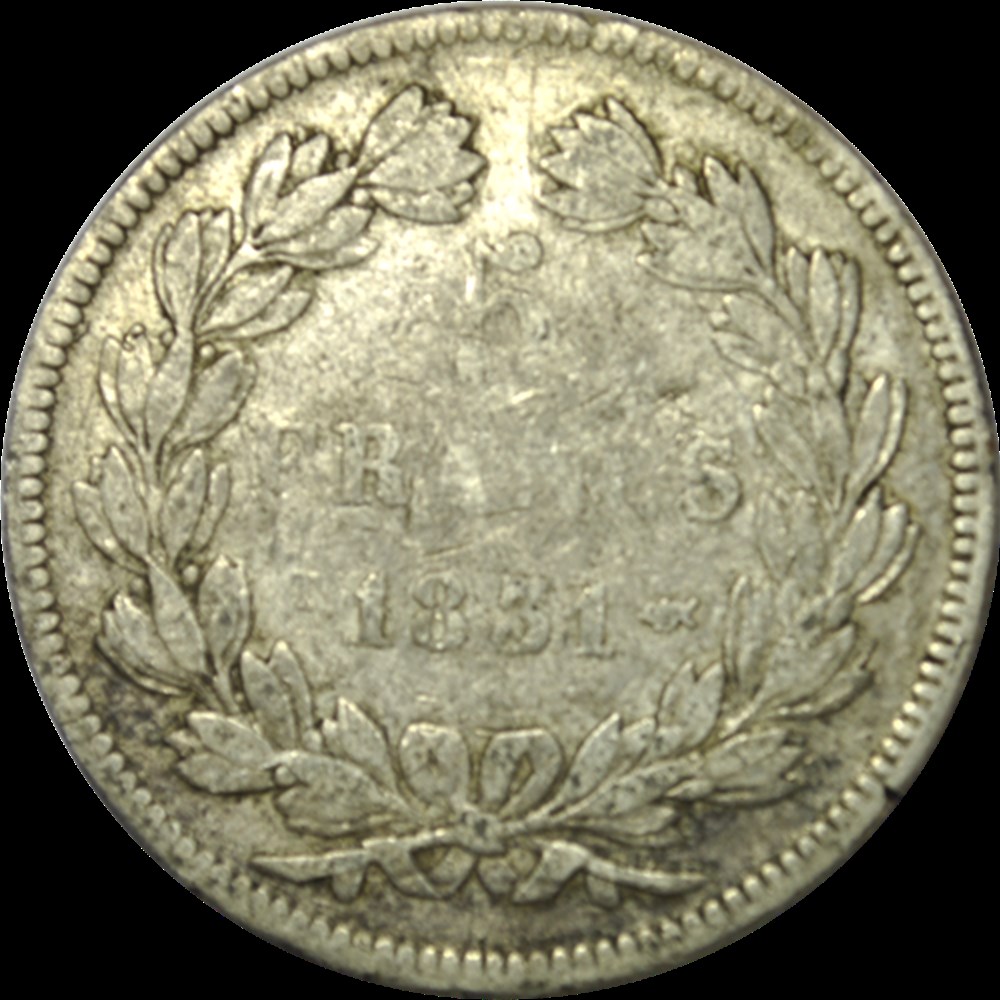 5 Francs Louis-Philippe 1831 T monnaies 5 francs louis philippe 1831 t