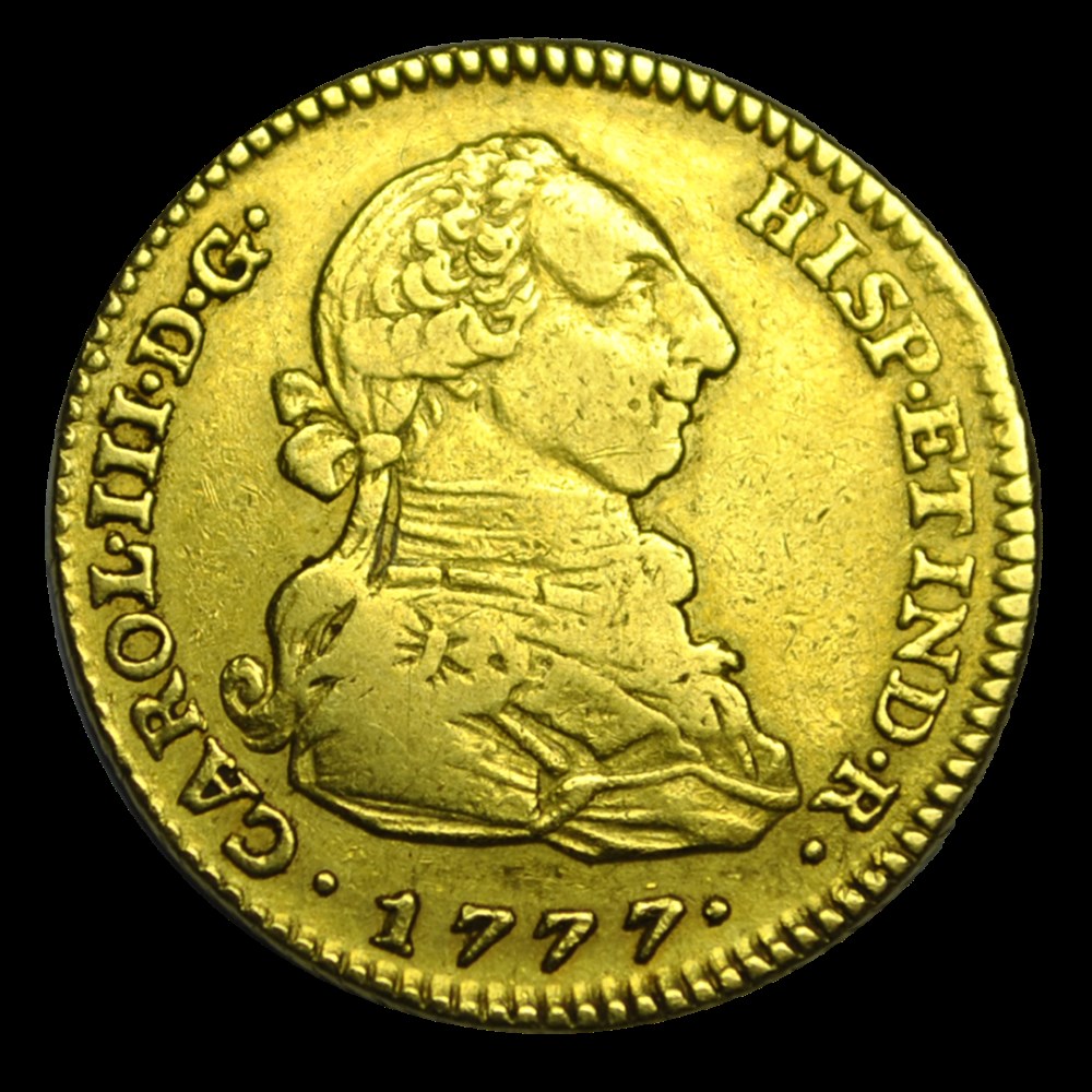 Charles III 2 escudos 1777 Madrid monnaies charles iii 2 escudos 1777 madrid