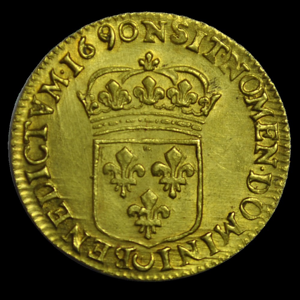monnaies louis xiv louis or a ecu 1690n