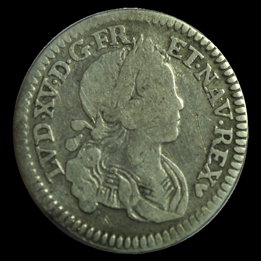Louis XV 1/10 ecu france navarre 1718 BB monnaies louis xv 1 10 ecu france navarre 1718 bb