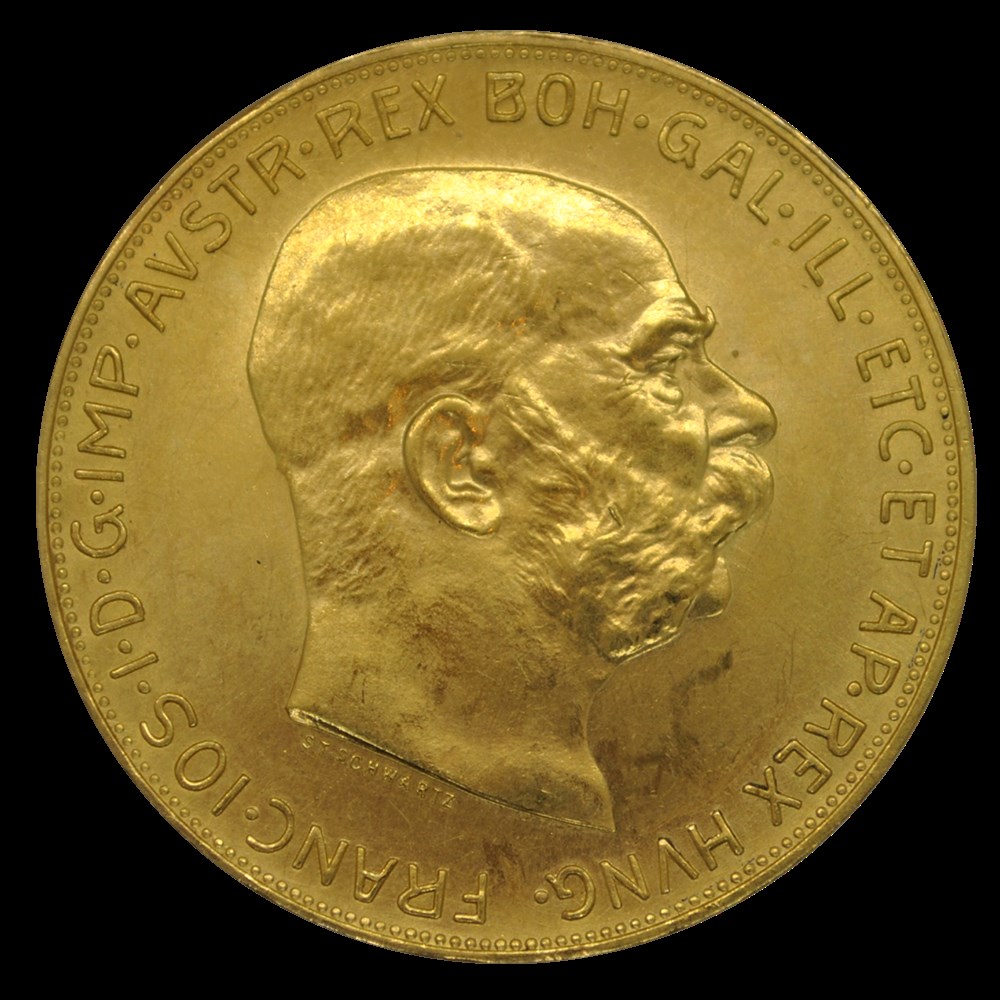 Francois-Joseph 100 corona 1915 monnaies francois joseph 100 corona 1915