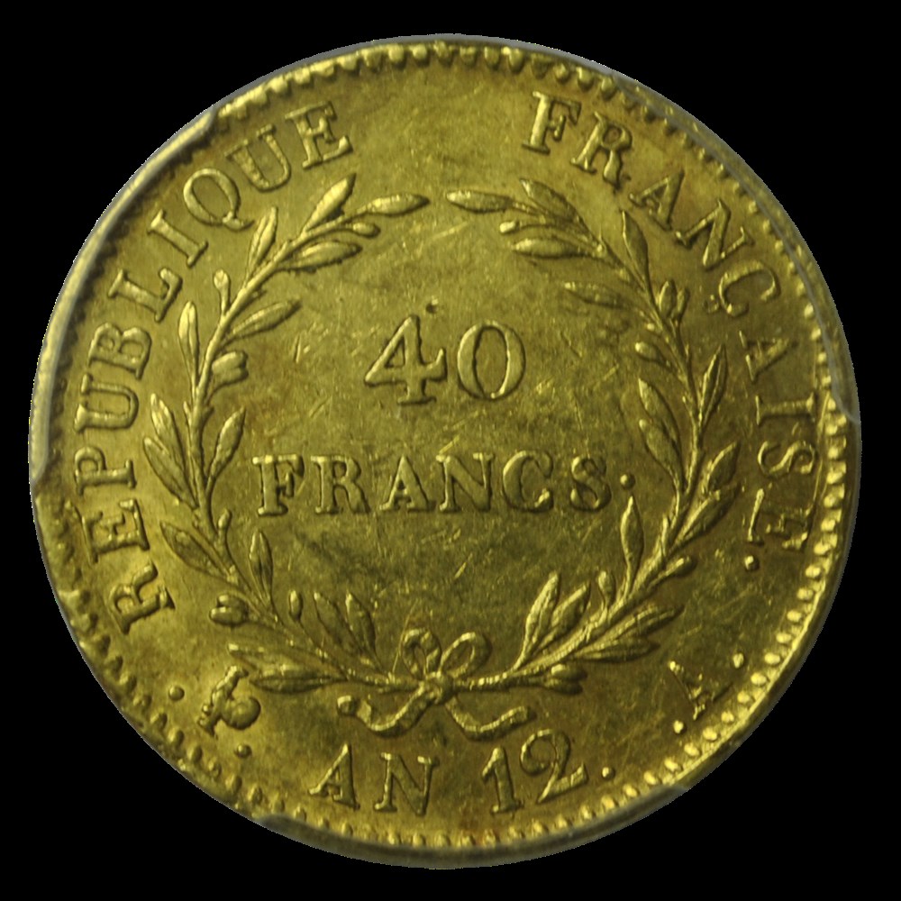 Bonaparte Premier Consul 40 francs or 1804 A monnaies bonaparte premier consul 40 francs or 1804 a