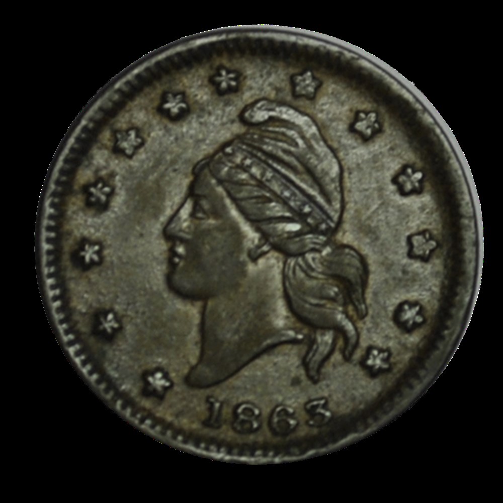 Token nordiste 1 cent guerre de secession army and navy 1863 monnaies token nordiste 1 cent guerre de secession army and navy 1863