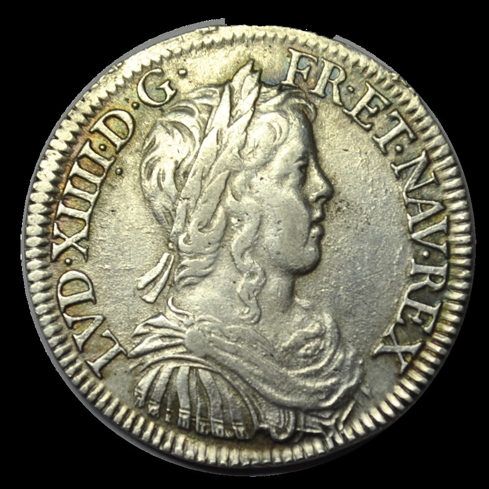 Louis XIV demi-écu à la meche longue 1652 A monnaies louis xiv demi ecu a la meche longue 1652 a