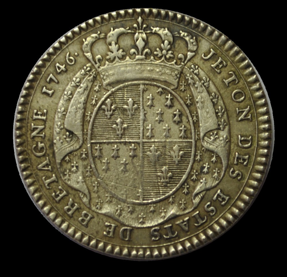 BRETAGNE Jeton États de Rennes 1746 monnaies bretagne jeton etats de rennes 1746
