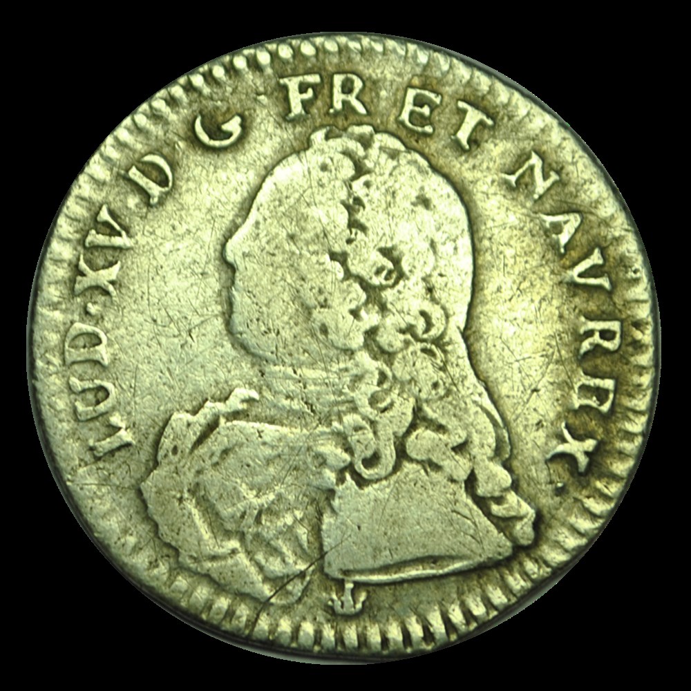 LOUIS XV Dixième d'écu aux branches d'olivier 1729 D monnaies louis xv dixieme ecu aux branches olivier 1729 d