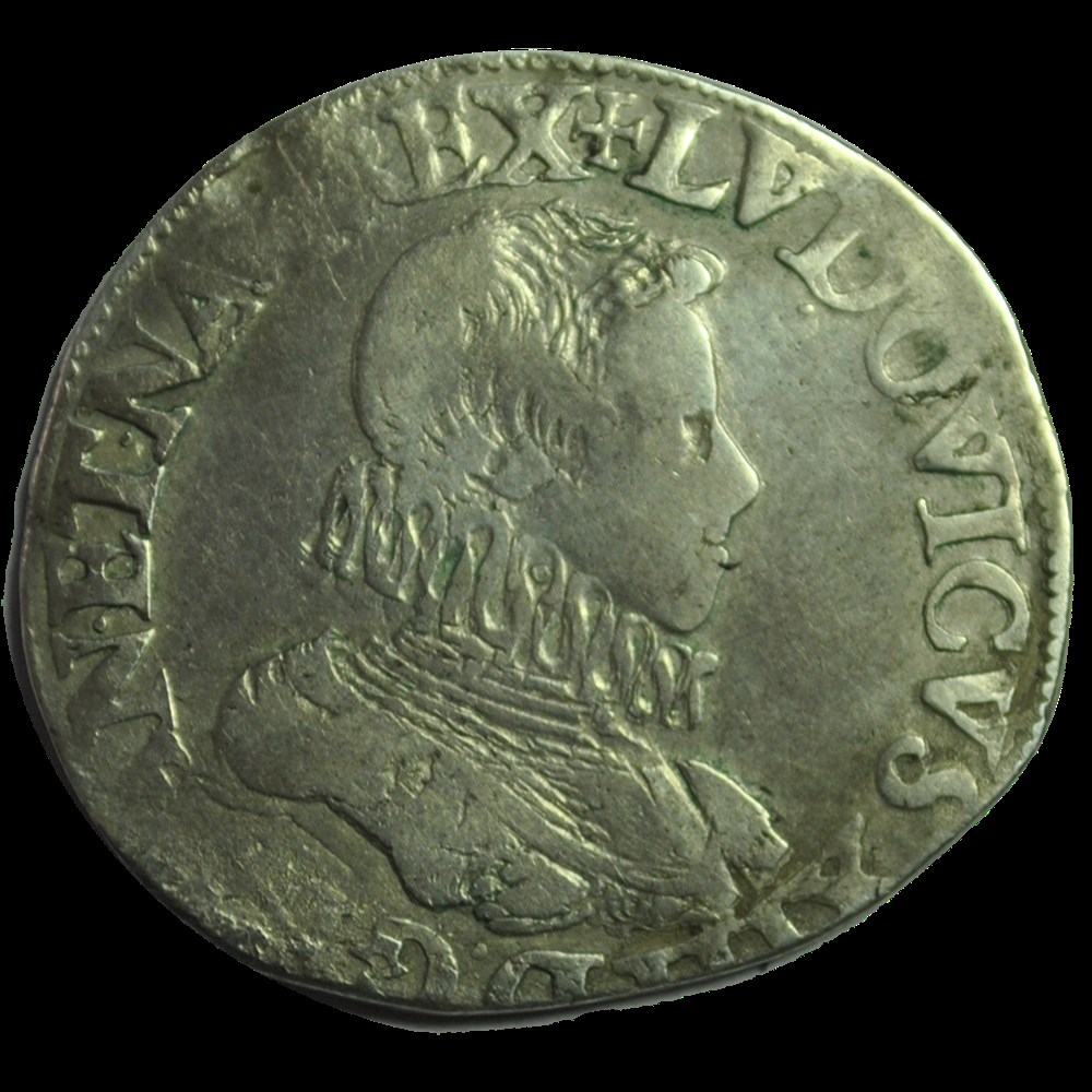 Louis XIII 1/2 franc tete nue col fraisé 1615 X monnaies louis xiii 1 2 franc tete nue col fraise 1615 x