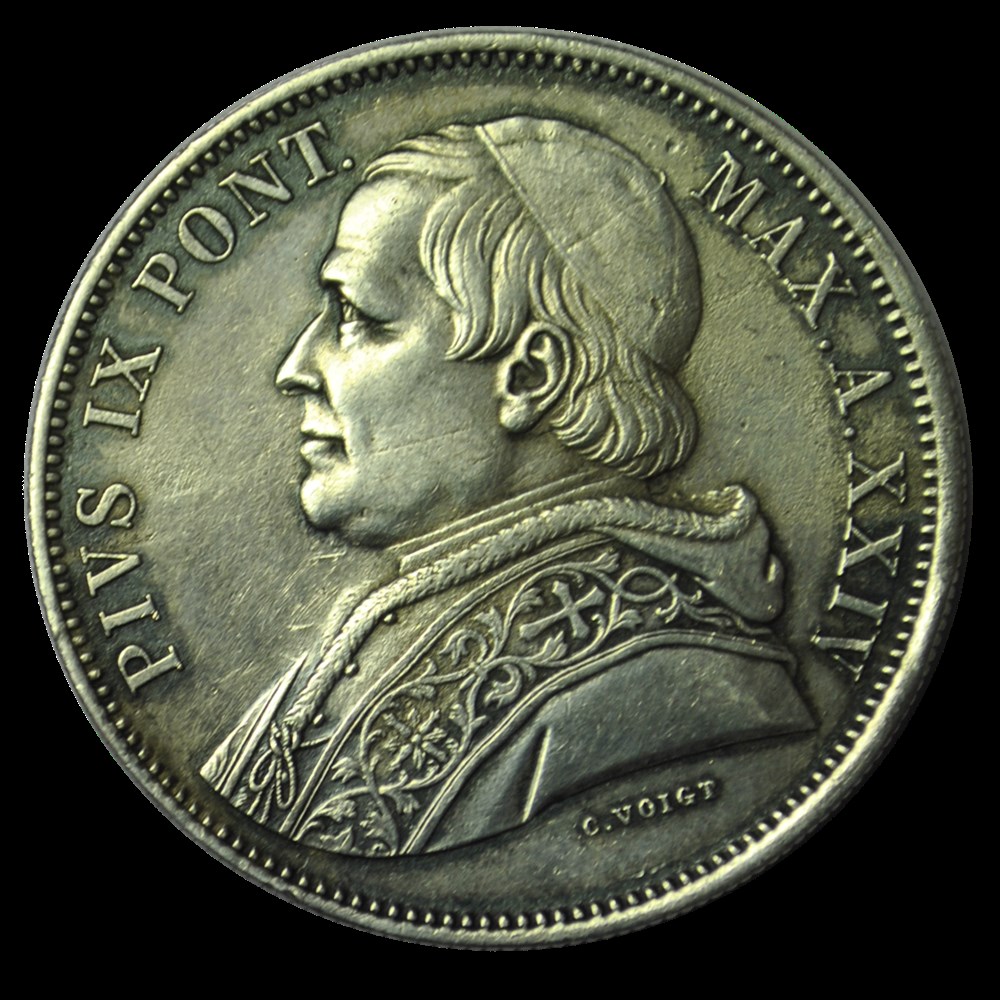 Pie IX 5 Lire 1870 R monnaies pie ix 5 lire 1870 r