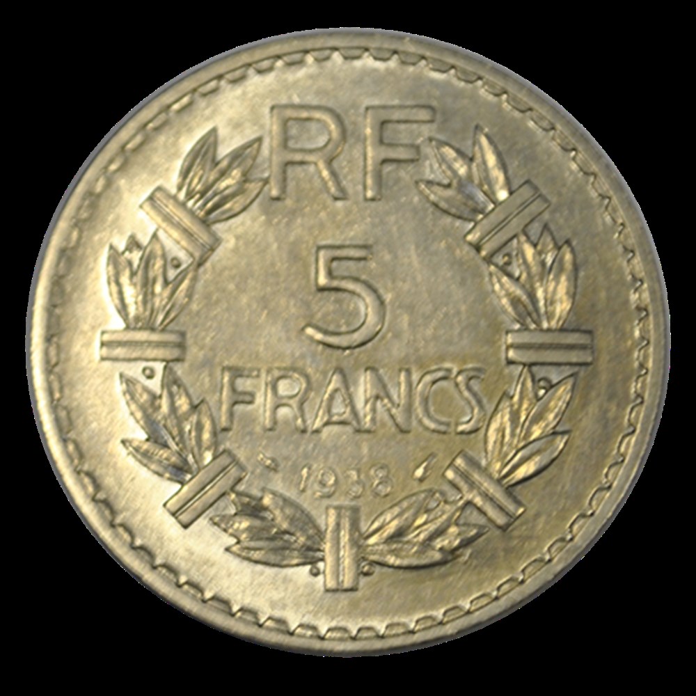 5 francs Lavrillier 1938 monnaies 5 francs lavrillier 1938