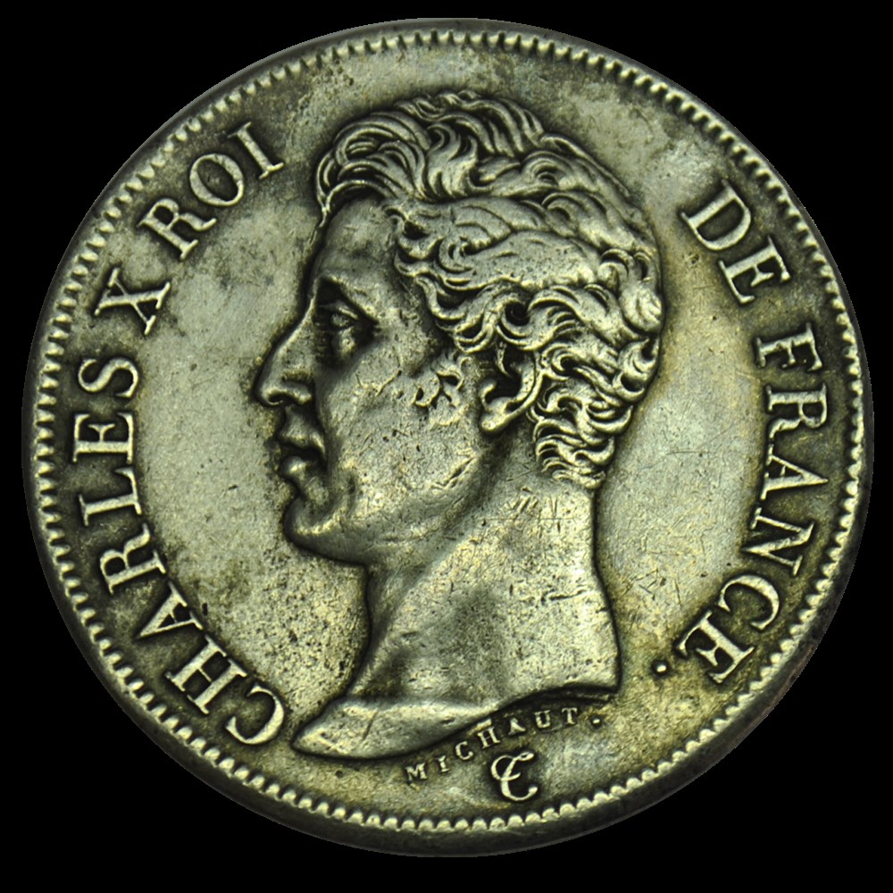 Charles X 5 Francs 1825 I monnaies charles x 5 francs 1825 i