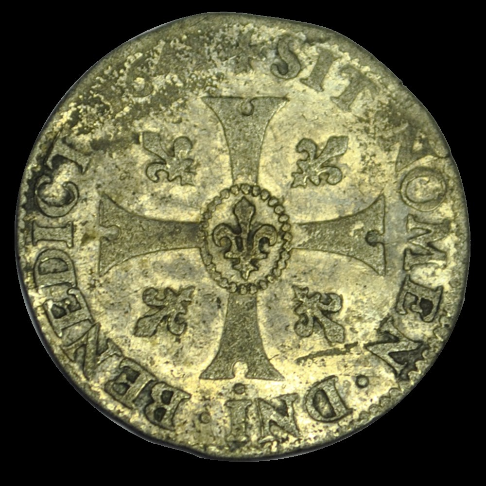 Louis XIII Quinze denier 1641 A monnaies louis xiii quinze denier 1641 a