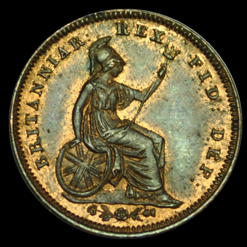monnaies royaume uni 1 3 farthing georges iv 1827