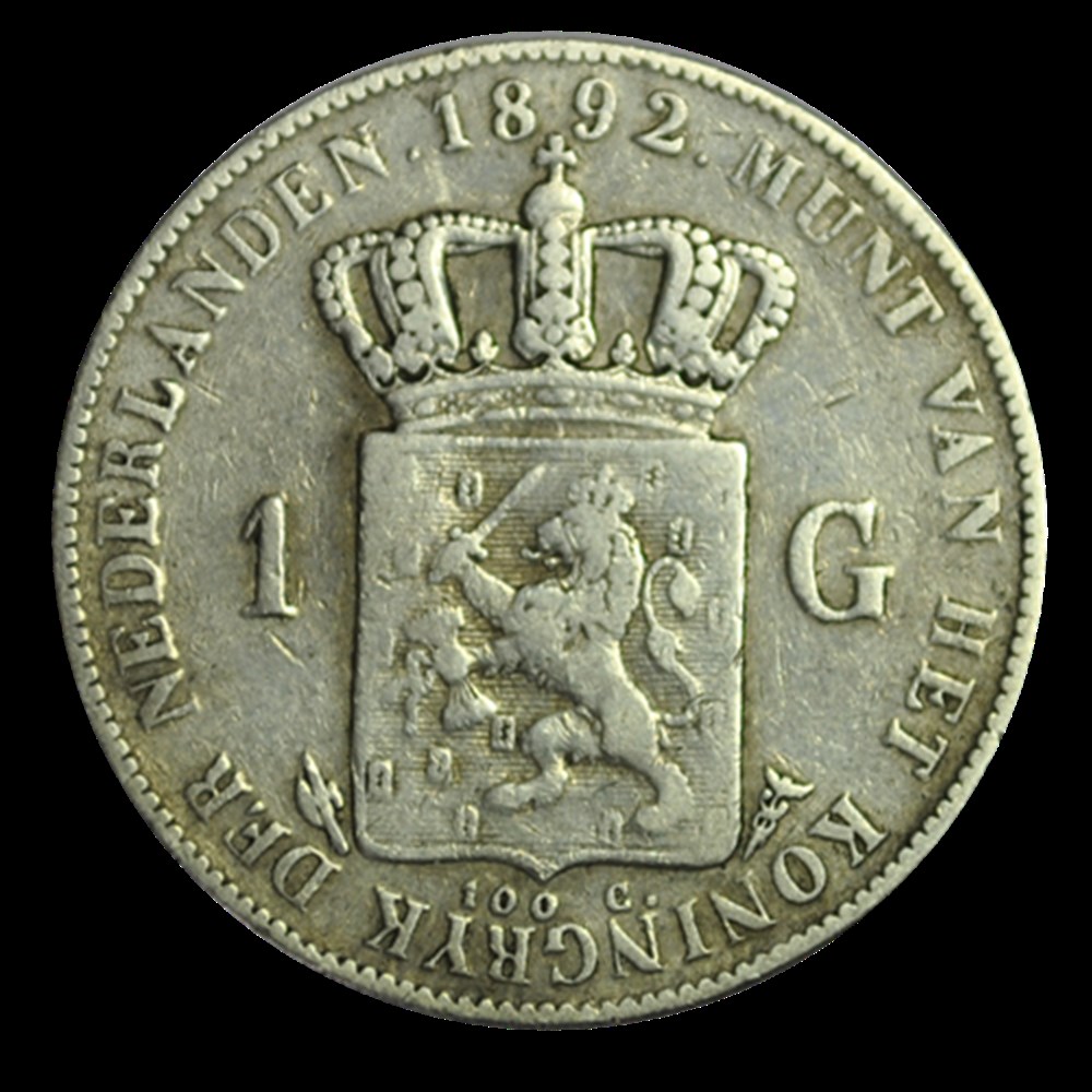 monnaies 1 gulden wilhelmina 1892 utrecht