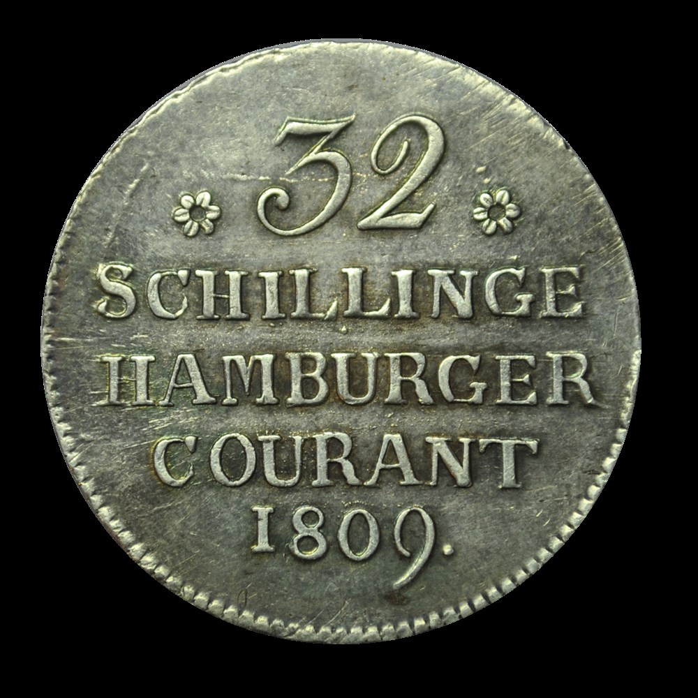 Hambourg 32 schilling 1809 HSK monnaies hambourg 32 schilling 1809 hsk