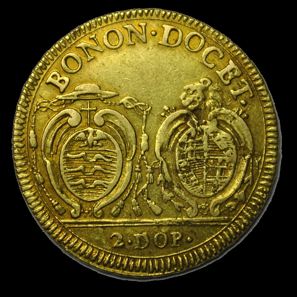 monnaies pie vi 2 doppie 1787 bologne