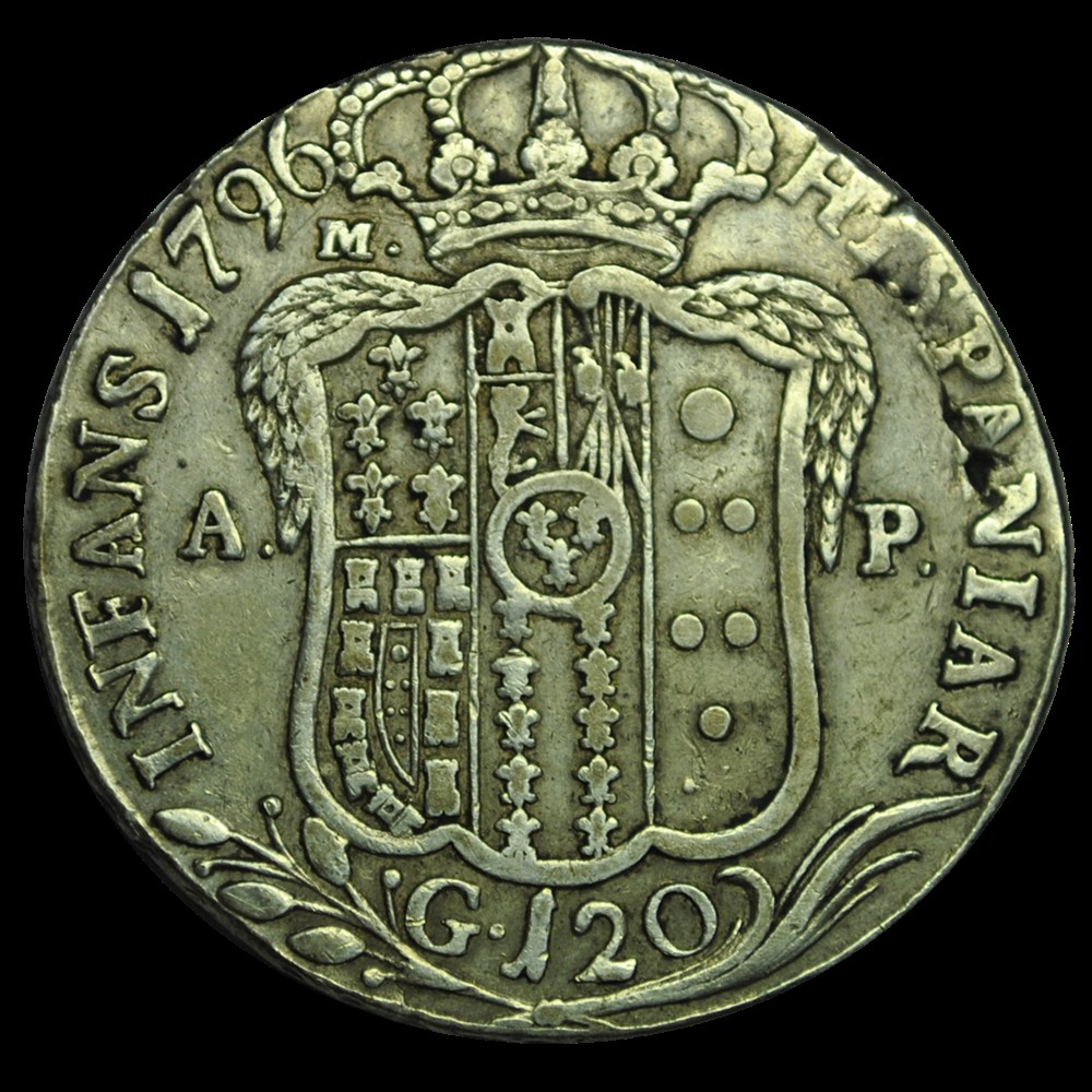 ITALIE - ROYAUME DES DEUX-SICILES 120 Grana Ferdinand IV 1796 monnaies italie royaume des deux siciles 120 grana ferdinand iv 1796