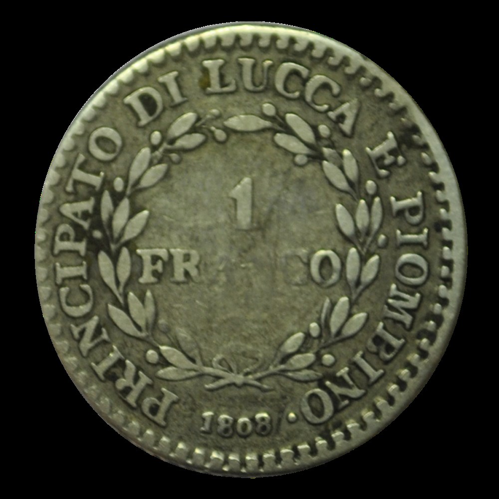 ITALIE - LUCQUES ET PIOMBINO 1 Franco 1808 Florence monnaies italie lucques et piombino 1 franco 1808 florence