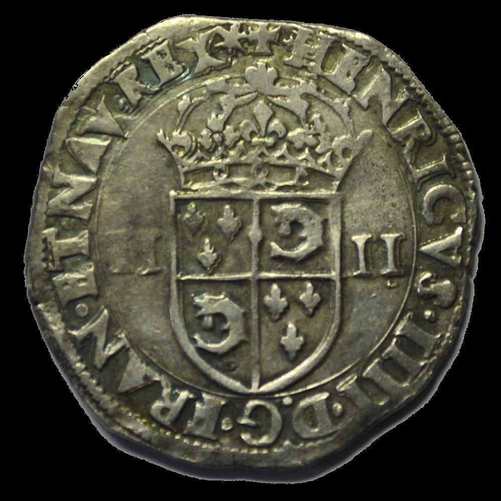 HENRI IV Huitième d'écu du Dauphiné 1603 Z monnaies henri iv huitieme ecu du dauphine 1603 z